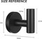 4 Pack Matte Black Stainless Steel Coat Robe Hat Clothes Hook Modern Wall Holder